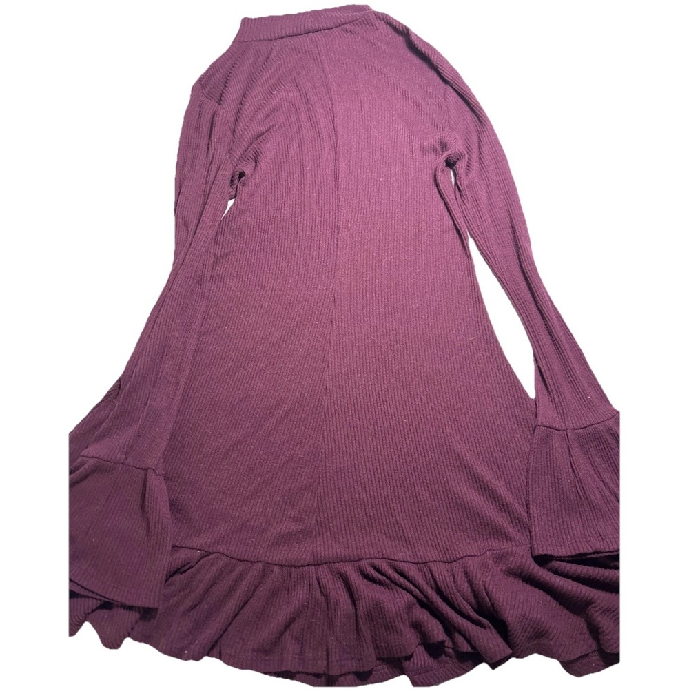 Express Womens Purple Knit Long Sleeve Mock Neck Sweater Dress Size Small(162)